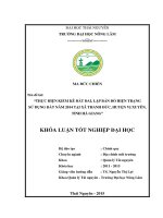 THỰC HIỆN KIỂM kê đất ĐAI, lập bản đồ HIỆN TRẠNG sử DỤNG đất năm 2014 tại xã THANH đức, HUYỆN vị XUYÊN, TỈNH hà GIANG