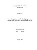 Hoàn thiện quy trình quản lý đội ngũ giảng viên của trường đại học ngoại ngữ   đại học quốc gia hà nội   luận văn ths  g