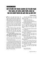 Báo cáo   một số điểm mới trong chương các tội xâm phạm tính mạng, sức khoẻ, nhân phẩm, danh dự của con người trong bộ luật hình sự năm 1999  