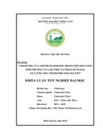 Ảnh hưởng của chế phẩm sinh học biovet đến khả năng sinh trưởng của lợn thịt tại trại lợn ngoại xã lương sơn, thành phố thái nguyên