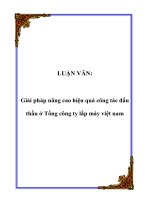 LUẬN văn   giải pháp nâng cao hiệu quả công tác đấu thầu ở tổng công ty lắp máy việt nam