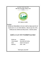 ĐÁNH GIÁ TÌNH HÌNH cấp GIẤY CHỨNG NHẬN QUYỀN sử DỤNG đất của xã TIỀN PHONG –THỊ xã QUẢNG YÊNTỈNH QUẢNG NINH GIAI đoạn 2011   THÁNG 6 2014