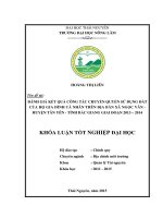 Đánh giá kết quả công tác chuyển quyền sử dụng đất của hộ gia đình cá nhân trên địa bàn xã ngọc vân   huyện tân yên   tỉnh bắc giang giai đoạn 2013   2014