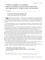 Báo cáo    VAI TRÒ của NGHIÊN cứu xã hội học TRONG sự LÃNH đạo của ĐẢNG CỘNG sản đối với sự PHÁT TRIỂN KINH tế   xã hội của đất nước BUNGARI   