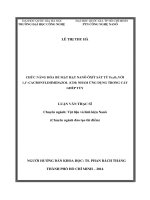 Chức năng hóa bề mặt hạt nano ôxít sắt từ fe3o4 với 1,1 ’  carbonyldiimidazole (CDI) nhằm ứng dụng cho cấy ghép tủy   lu