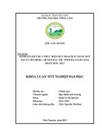ĐÁNH GIÁ kết QUẢ THỰC HIỆN QUY HOẠCH sử DỤNG đất tại xã yên ĐỊNH – HUYỆN bắc mê  TỈNH hà GIANG GIAI đoạn 2010   2013