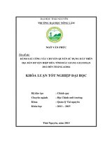 ĐÁNH GIÁ CÔNG tác CHUYỂN QUYỀN sử DỤNG đất TRÊN địa bàn HUYỆN HIỆP hòa TỈNH bắc GIANG GIAI đoạn 2012 đến THÁNG 6 2014