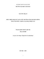 Phát triển đội ngũ giáo viên trường mầm non hoa hồng tỉnh vĩnh phúc trong giai đoạn hiện nay   luận văn ths  giáo dục họ
