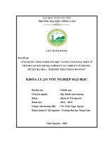 ỨNG DỤNG CÔNG NGHỆ TIN học và máy TOÀN đạc điện tử THÀNH lập bản đồ địa CHÍNH tỷ lệ 1 1000 xã vô TRANH – HUYỆN hạ hòa – TỈNH PHÚ THỌ tờ bản đồ số 81
