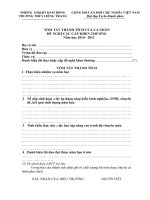 Mẫu báo cáo thành tích cá nhân