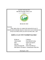 Thực hiện công tác thống kê, kiểm kê đất đai và thành lập bản đồ hiện trạng sử dụng đất tại xã nhượng bạn huyện lộc bình tỉnh lạng sơn giai đoạn 2010 – 2015