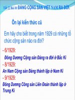 Đảng cộng sản Việt Nam ra đời  dự thi GV dạy giỏi