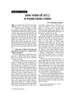 Báo cáo     bàn thêm về xử lý vi phạm hành chính   