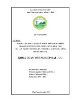 Nghiên cứu thực trạng ô nhiễm trứng giun tròn oesophagostomum spp , triệu chứng, bệnh tích của lợn mắc bệnh tại huyện đồng hỷ, tỉnh thái nguyên và dùng thuốc điều trị