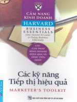 Cẩm nang kinh doanh harvard các kỹ năng tiếp thị hiệu quả