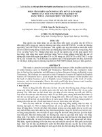 BÁO cáo  PHÂN TÍCH DIỄN NGÔN PHẦN TIÊU đề và dẫn NHẬP TRONG các mẩu TIN THƯƠNG mại điện tử BẰNG TIẾNG ANH đối CHIẾU với TIẾNG VIỆT    