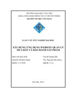 xây dựng ứng dụng website quản lý mua bán và bảo hành sản phẩm 