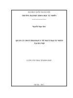 Quản lý chất thải rắn y tế nguy hại tư nhân tại hà nội   luận văn ths  khoa học môi trường và bảo vệ môi trường  60 85 0