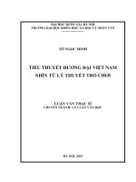 Tiểu thuyết đương đại việt nam nhìn từ lý thuyết trò chơi   luận văn ths  văn học  60 22 32 pdf