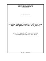 Quản trị nhân sự tại công ty cổ phần dịch vụ kỹ thuật viễn thông hà nội (HTE)   luận văn ths  kinh doanh và quản lý  60