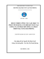 Đề tài nghiên cứu khoa học  hoàn thiện công tác lập, đọc và phân tích bảng cân đối kế toán tại công ty cổ phần bê tông v