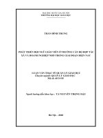 Phát triển đội ngũ giáo viên ở trường cán bộ hợp tác xã và doanh nghiệp nhỏ trong giai đoạn hiện nay   luận văn ths  giá