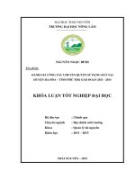 Đánh giá công tác chuyển quyền sử dụng đất tại huyện hạ hòa , tỉnh phú thọ giai đoạn 2011 đến 2014 