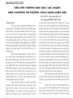 Báo cáo khoa học  câu hỏi trong dạy tác phẩm văn chương và những cách nhìn hiện đại