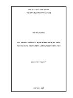 Các phương pháp xác định mối quan hệ đa nhãn và ứng dụng trong phân lớp đa nhãn tiếng việt  luận văn ths  công nghệ thông tin  60 48 01 04 pdf
