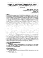 Nghiên cứu khoa học   NGHIÊN cứu mối QUAN hệ GIỮA HÌNH THÁI vỏ QUẢ với CHẤT LƯỢNG hạt GIỐNG LOÀI dẻ ANH (castanopsis piriformis)   