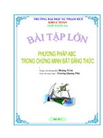 Phương pháp ACB trong chứng minh bất đẳng thức