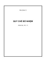 Quy chế bổ nhiệm