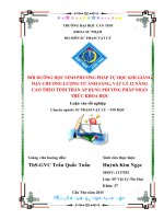 bồi dưỡng học sinh phương pháp tự học khi giảng dạy chương lượng tử ánh sáng, vật lý 12 nâng cao theo tinh thần áp dụng phương pháp nhận thức khoa học 