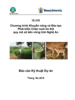 Báo cáo kỹ thuật   chương trình khuyến nông và đào tạo phát triển chăn nuôi bò thịt quy mô xã bền vững tỉnh nghệ an