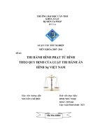 Thi hành hình phạt tử hình theo quy định cửa luật thi hành án hình sự việt nam 