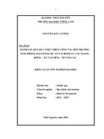 Đánh giá kết quả thực hiện công tác bồi thường giải phóng mặt bằng dự án tái định cư cầu giang đông – xã vạn hòa – tp lào cai