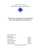 PHÂN TÍCH TÁC ĐỘNG CỦA MÌ ĂN LIỀN ĐẾN SỨC KHỎE NGƯỜI TIÊU DÙNG