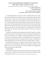 Bài viết khoa học  áp dụng một số hình thức marketing vào tổ chức khai thác, sử dụng tài liệu lưu trữ 