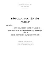 ĐỀ TÀI: QUY HOẠCH ĐIỀU CHỈNH TỶ LỆ 12000 QUY HOẠCH CHUNG THỊ TRẤN LIÊN QUAN HUYỆN THẠCH THẤT - THÀNH PHỐ HÀ NỘI ĐẾN NĂM 2030