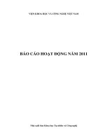 Báo cáo hoạt động năm 2011   viện khoa học và công nghệ việt nam