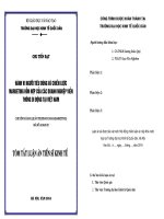 Tóm tắt luận án tiến sĩ kinh tế  hành vi người tiêu dùng và chiến lược marketing tổng hợp của các doanh nghiệp viễn thôn