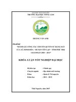 Đánh giá công tác chuyển quyền sử dụng đất của xã minh hòa – huyện yên lập   tỉnh phú thọ giai đoạn 2010 – 2013