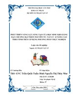 phát triển năng lực sáng tạo của học sinh khi giảng dạy chương hạt nhân nguyên tử, vật lý 12 nâng cao theo tinh thần áp dụng phương pháp thực nghiệm 