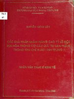 Luận văn  các giải pháp nhằm nâng cao tỷ lệ nội địa hóa trong cơ cấu giá trị sản phẩm trong khu chế xuất linh trung
