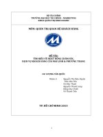 TÌM HIỂU VỀ HOẠT ĐỘNG CHĂM SÓC, DỊCH VỤ KHÁCH HÀNG CỦA MAI LINH  PHƯƠNG TRANG