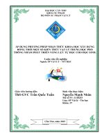 áp dụng phương pháp nhận thức khoa học xây dựng đồng thời một số kiến thức vật lý trung học phổ thông nhằm phát triển năng lực tự học cho học sinh 