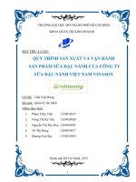 quản trị vận hành   quy trình sản xuất và vận hành sữa đậu nành của công ty việt nam vinasoy
