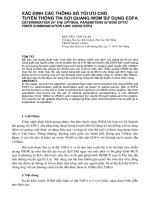 Báo cáo nghiên cứu khoa học   xác ĐỊNH các THÔNG số tối ưu CHO TUYẾN THÔNG TIN sợi QUANG WDM sử DỤNG EDFA  