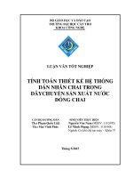 tính toán thiết kế hệ thống dán nhãn chai trong dây chuyền sản xuất nước đóng chai 