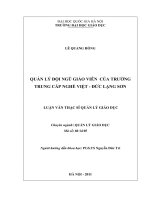 Quản lý đội ngũ giáo viên của trường trung cấp nghề việt   đức   lạng sơn   luận văn ths  giáo dục học  60 14 05 pdf